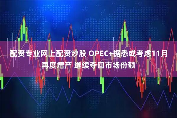 配资专业网上配资炒股 OPEC+据悉或考虑11月再度增产 继续夺回市场份额